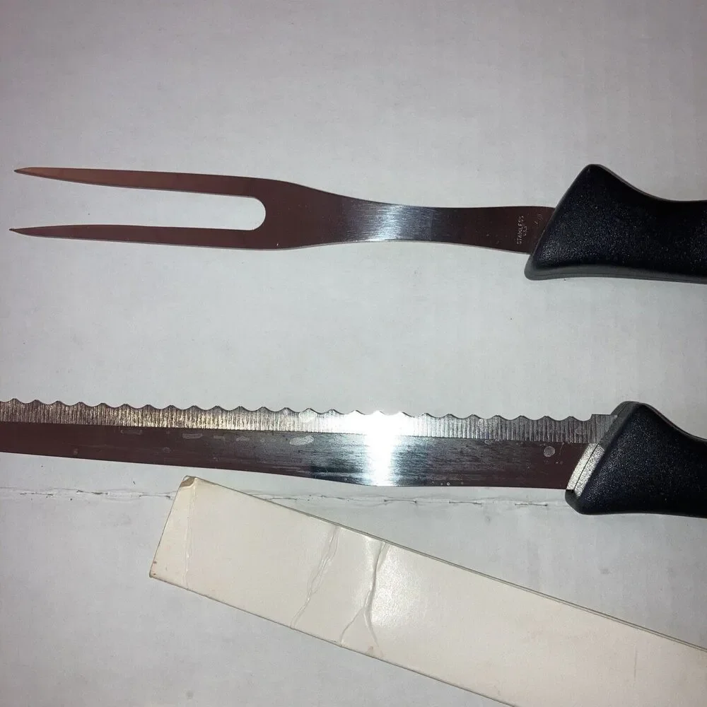Ginsu Fork & Serrated Carving Knife Set Deluxe